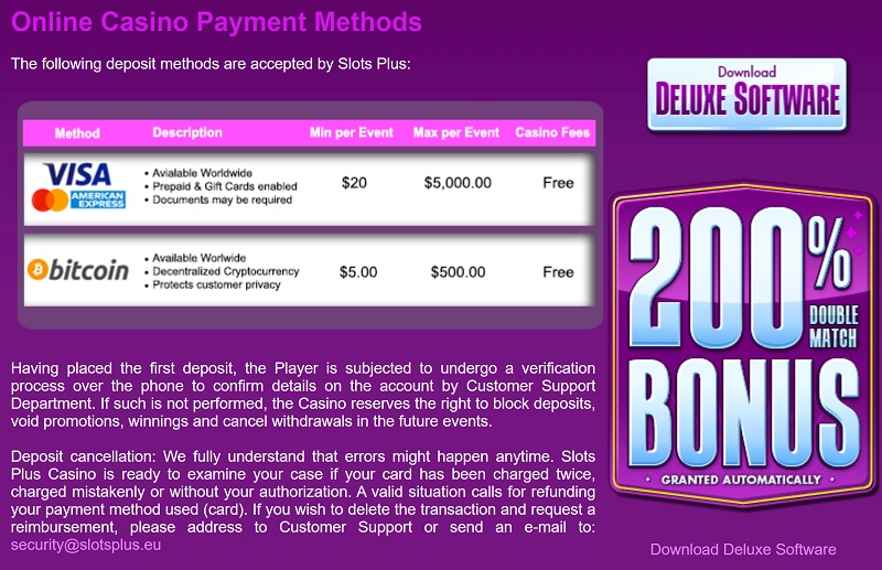 slots plus existing player bonus no deposit